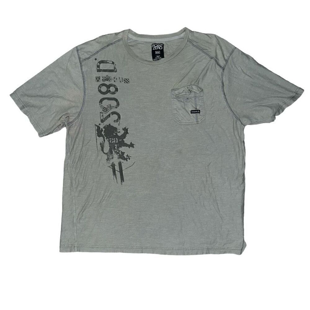 POINT ZERO Vintage Men’s Grey T-Shirt Size XXL
